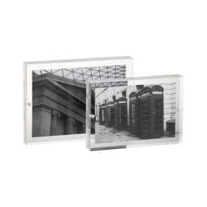 Transparenter Acryl-Maganet-Fotorahmen mit zwei Seiten 