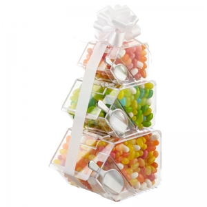 Klare Süßigkeiten Zinn-Box für Obst süße Plexiglas Süßigkeiten können 