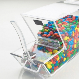 Maßgeschneiderte Acryl Essen Aufbewahrungsbox für Süßigkeiten Display 