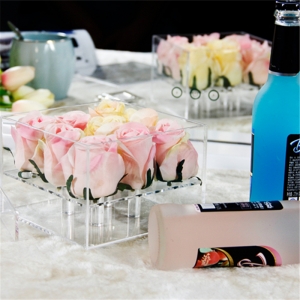 China Manufaktur Angebot umweltfreundliche Acryl-Rosen-Box für Hochzeitsereignis 
