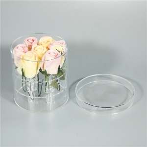 7 Rosen runden benutzerdefinierte Acryl Luxus Blumenkasten 