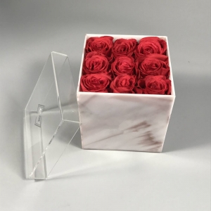 Acryl handgemachte marmorierte Blume Rose Geschenkbox 