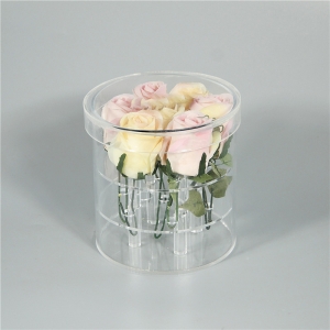 7 Rosen runden benutzerdefinierte Acryl Luxus Blumenkasten 