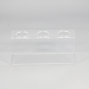 3-teiliger Acryl-Eiswaffelhalter mit abgeschrägtem Schutz (Löcher mit 2 "Durchmesser) 