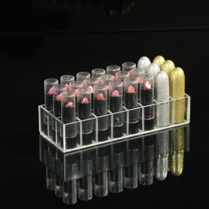 24 Slots Transparenter Acryl-Lippenstift-Halter Cosmetic Organizer 