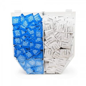 Kundenspezifischer Kondomspender mit 2 Fächern und 2 Kammern 