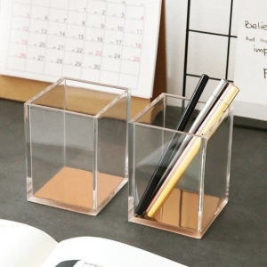 handgefertigte transparente Plexiglas-Bleistiftschale 