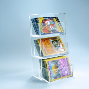 transparente Aufbewahrungsbox für magische Kartenspiele aus Acryl mit Schubladen 