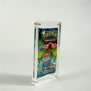 Transparentes, benutzerdefiniertes magnetisches TCG MTG Acryl Pokemon Booster Pack zum Schutz des Ständers 