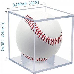 quadratischer klarer Großverkauf kleiner Lucite-Acryl-Baseball-Vitrinenkasten
 