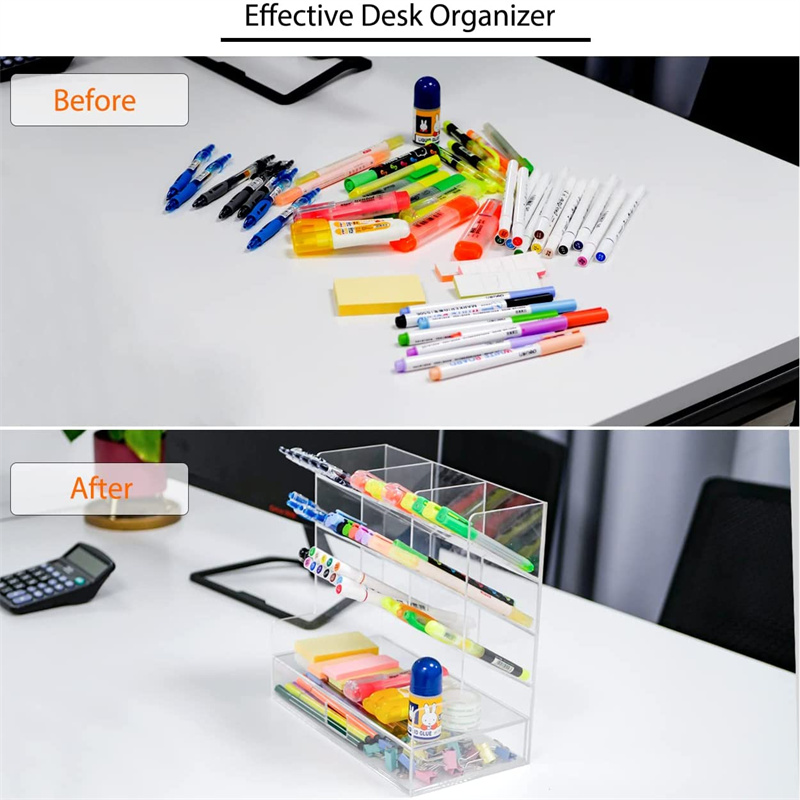 acrylic office drawer organizer