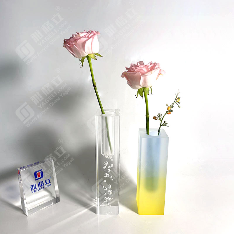 iridescent acrylic vase