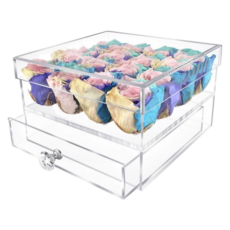 round acrylic flower box