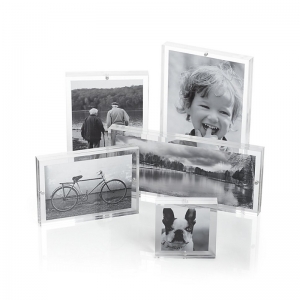 Transparenter Acryl-Maganet-Fotorahmen mit zwei Seiten 