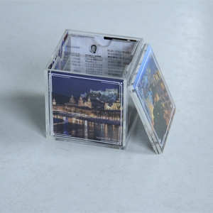 Perspex Acryl Cube Rahmen Siebdruck-Logo