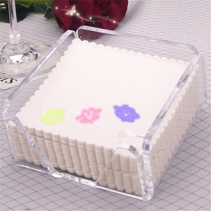 Elegante zeitgenössische Design Acryl klar Tissue Box 