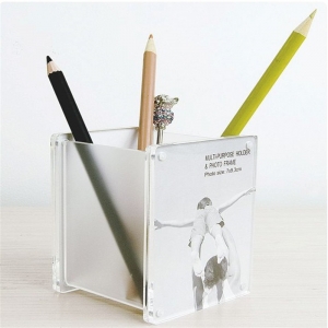 neue Art und Weise klare Acryl Pencial Box mit Bilderrahmen 