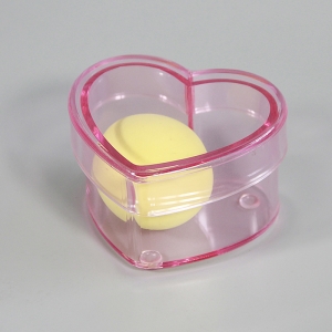 Kleine rosa Herzform Acryl Aufbewahrungsbox 