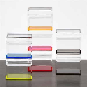 Farbige Mini-Quadrat Acryl bevorzugen Geschenkbox 