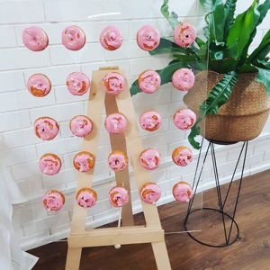 Klare Acryl Donut Wand Display-Ständer 