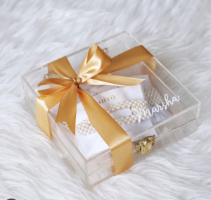 benutzerdefinierte klare neue Baby Acryl Taufe Fall Kunststoff Geschenkbox 
