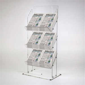 Bücherregal aus dreistufigem Plexiglas