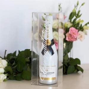 2019 transparent Plexiglas Weinkiste Marmor Acryl einzelne Champagner-Box 