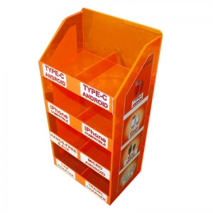 Zähler 4 Reifen fluoreszierend orange Handy-Zubehör Lamellenwand Vitrine 