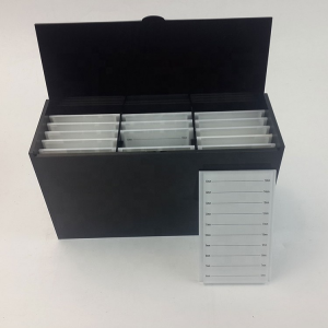 benutzerdefinierte schwarz Acryl 15 Fliesen Wimpernverlängerung box 