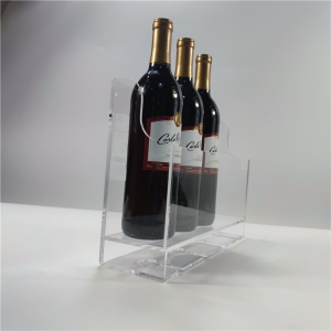 Luxus Wandhalterung aus klarem Acryl Weinflaschenständer 