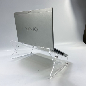 Großhandel klar abgewinkelter klarer acryl Laptopständer für Büro 