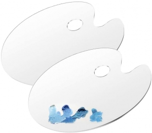 Kleine Acryl-Aquarell-Künstlerfarbe Ovale Kunststoff-Farbpalette 