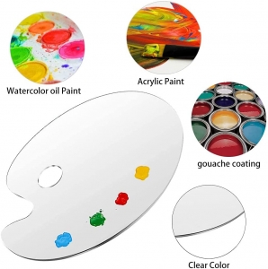 Kleine Acryl-Aquarell-Künstlerfarbe Ovale Kunststoff-Farbpalette 
