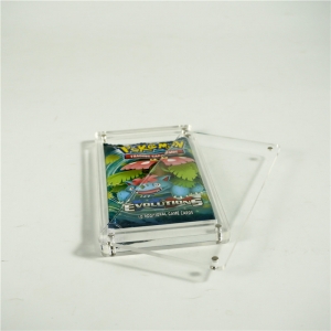 Transparentes, benutzerdefiniertes magnetisches TCG MTG Acryl Pokemon Booster Pack zum Schutz des Ständers 