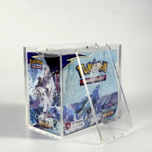 Abnehmbarer Deckel Pokemon Booster Box aus klarem Plexiglas 