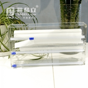 3-stufiger Acryl-Kunststofffolienspender für den Küchenorganisator
 
