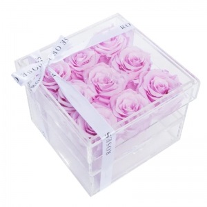 konservierte Rosen-Acrylbox