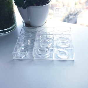 Luxuriöse Tic Tac Toe-Brettspiele aus transparentem Plexiglas
 