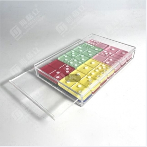 Acryl Bright Color Domino Set Brettspiele 