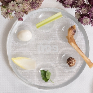 Moderner Pessach-Seder-Teller aus Acryl von Judaica 