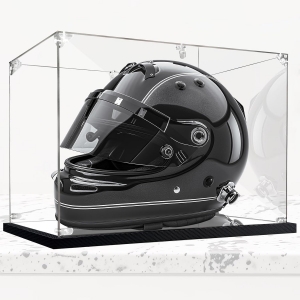Vitrine für Helme aus Acryl