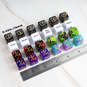 63 Stück MTG-Würfel für Kartenspielzubehör 