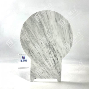Getränkespender aus weißem Marmor-Acryl mit Eiskern 