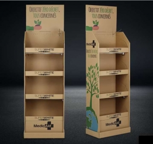 Präsentationsregal aus Pappe, Supermarkt-Ausstellungsregal 