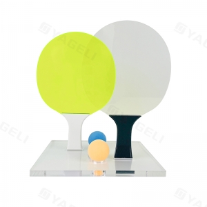 Neon Custom Luxe Tischtennisschläger-Set aus Acryl mit Sockel 