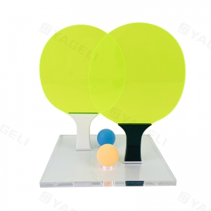Neon Custom Luxe Tischtennisschläger-Set aus Acryl mit Sockel 