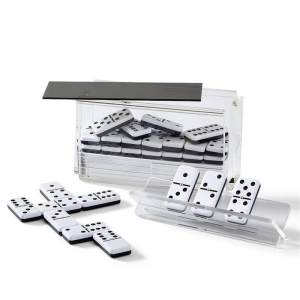 Sliding Deckel Custom Lucite Acryl -Domino -Spielset 