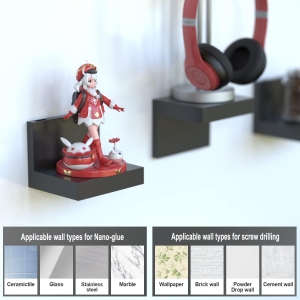 Schwarzes Kunststoffregal, 4 Zoll, Displayleisten 