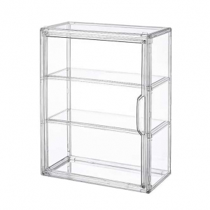Transparente Vitrine mit 3 Ebenen für Figuren 