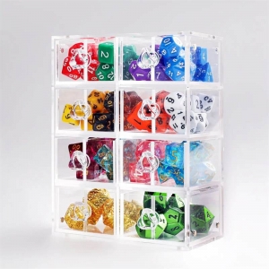 Aufbewahrungsbox aus Acryl für Würfel DND Würfelsets 